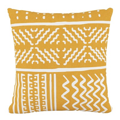 Polyester Dogon Mudcloth Pillow Square 