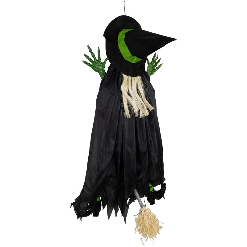 Northlight 4' Crashed Giant Tree Trunk Witch Hanging Halloween Decoration, 3 of 7