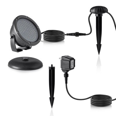 Black Weatherproof LED Outdoor Spotlight with Transformer