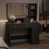 Newly designed smart mirror dressing table with drawers and storage cabinet, dressing table with dressing pad for bedroom, dressing room black - 3 of 4