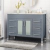 48" Bathroom Vanity, Modern Bathroom Storage Cabinet Without Top Sink, Bathroom Cabinet With 6 Full Extension Drawers, 2 Soft Closing Doors - 2 of 4
