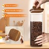Glass Storage Containers With Lids, 3 Set of 67oz Food Jars With Acacia Wood Lids, Glass Canister for Pantry Spaghetti Rice Sugar Tea Coffee Beans - 3 of 4