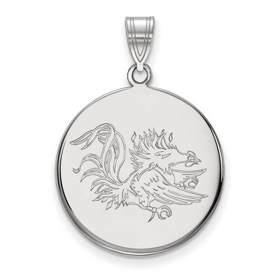Black Bow Jewelry 14k White Gold South Carolina Gamecocks NCAA Large Pendant