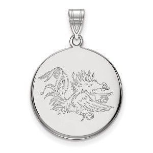Black Bow Jewelry 14k White Gold South Carolina Gamecocks NCAA Large Pendant - 1 of 3