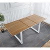 NicBex Mid-century Square Extendable Wood Dining Table with Metal Legs,Modern Rectangular Kitchen Table,Dining Room Furniture - 2 of 4