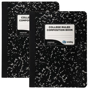 Enday Black Marble Composition Notebook, Wide Ruled, 100 Sheets - Packs - 1 of 1
