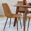 Set Of 4 Bingo Faux Leather Dining Chair Walnut Leg-Maison Boucle‎ - 2 of 4