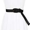 INSPIRE CHIC Women's Skinny Metal Buckle Braided Woven Dress Waist Belts - 4 of 4