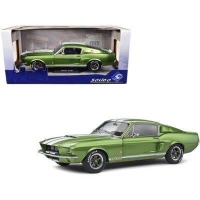 1967 Shelby GT500 Lime Green Metallic with White Stripes 1/18 Diecast Model Car by Solido