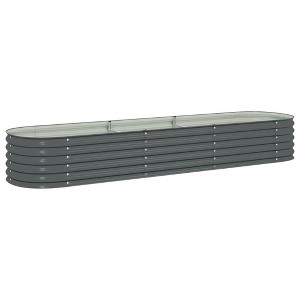 vidaXL Durable Corten Steel Planter - Weather-Resistant Rectangle Raised Bed for Outdoor Planting - 24.4"x11.8"x11.4" - Easy to Assemble Garden Décor - 1 of 4