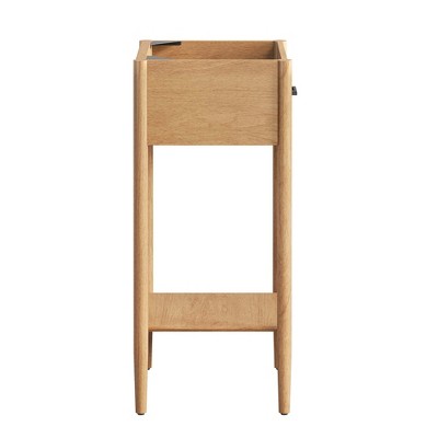 Natural Wood Grain 18" Freestanding Bathroom Vanity Cabinet