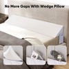 PAGED Triangular Wedge Pillow, Memory Foam Backrest Bed Pillows with Pockets for Bed Wedge and Mattress Connection for Bed Gap - 2 of 4