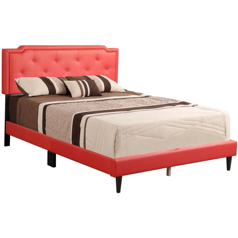 Passion Furniture Deb Tufted Queen Panel Bed, 1 of 8