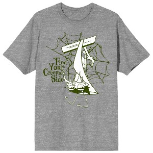 Growing Up Creepie Find Your Creepie Side Men's Heather Gray Short Sleeve Crew Neck Tee - 1 of 3