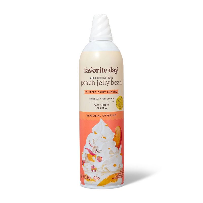 Peach Jelly Bean Whipped Dairy Topping - 13oz - Favorite Day&#8482;, 1 of 4
