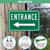 Unique Bargains Aluminum Reflective Rust Free Waterproof Left Arrow Entrance Sign 2 Pcs - 4 of 4