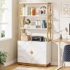 Tribesigns 70.9" Tall Bookshelf with Doors, Etagere Bookcase with 3 Shelves, Modern Open Display Rack for Living Room Bedroom Office - 4 of 4