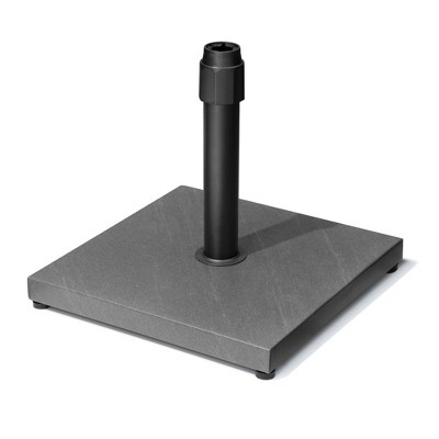 Pellebant Outdoor Market Umbrella Base Holder Square Concrete / Cement Metal w/Wheels