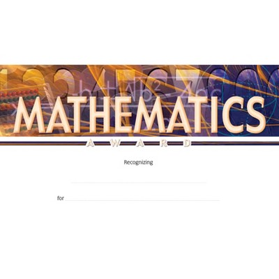 Hammond & Stephens Mathematics Recognition  Award, 11 x 8-1/2 inches, pk of 25