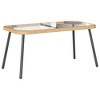 vidaXL Coffee Table Natural 35.4x17.7x16.9 in Poly Rattan - 2 of 4