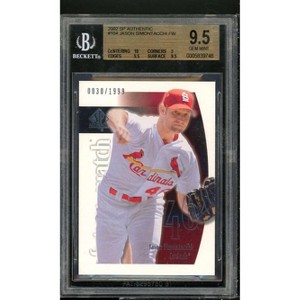 Jason Simontacchi Rookie Card 2002 Upper Deck SP Authentic #104 BGS 9.5 (10 9 9.5 9.5) - 1 of 2