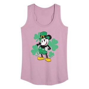Women's - Disney - Leprechaun Mickey Graphic Racerback Tank - 1 of 4