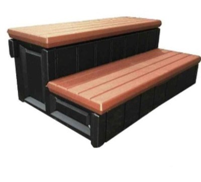 Confer Plastics 36 Inch Resin Spa/hot Tub Storage Compartment Steps,  Portabello : Target