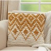 18"x18" Diamond Design Woven Square Pillow Cover - Saro Lifestyle - 4 of 4