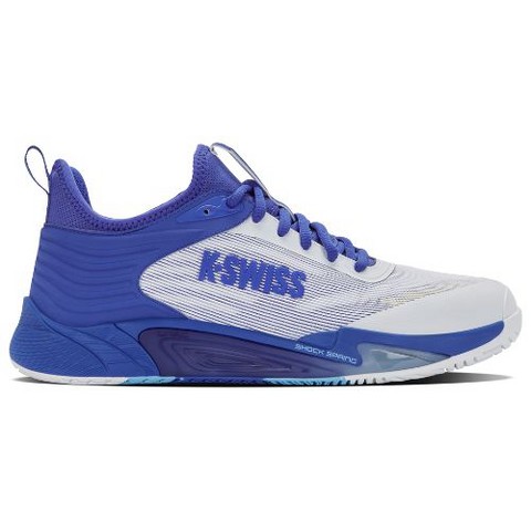 K-Swiss Men's Hypercourt Pinnacle Tennis Shoe (White/Dazzling Blue/ Baltic Sea) (11.5)