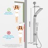 Stainless Steel Shower Panel Tower System – Brushed , Rainfall & Handheld Shower for Bathroom - 2 of 4