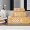 Zero Twist Cotton Floral Jacquard 3 Piece Bathroom Towel Set by Blue Nile Mills - 2 of 4