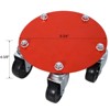 VisioGear 3PCS Snowmobile Dolly, Heavy Duty V-Slide with 2.5"Swivel Casters and Rubber Pad, Red, 8.75"*8.75"*4.37" - 3 of 4