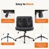 ELJGET Armless Office Desk Wide Seat Wheels, Swivel Height Adjustable Comfy Computer Task Seating Modern Home Room - 3 of 4