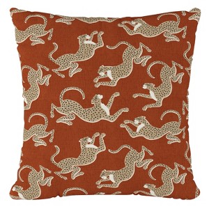 Orange Leopard Print Throw Pillow - Cloth & Co