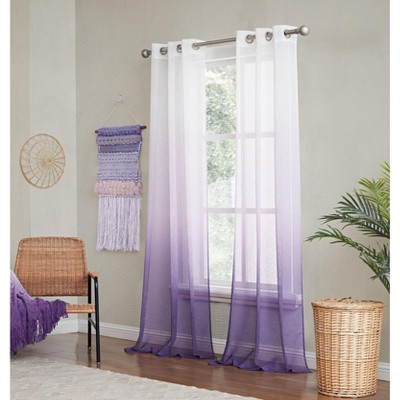 Dainty Home Shadow Ombre Light Filtering Grommet Panel Pair 2 Panels 76" W X 84" L