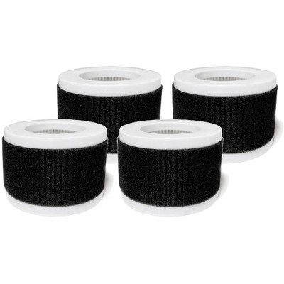 Nispira 2-in-1 True HEPA Replacement Filters Compatible with Pro Breeze Mini Air Purifier PB-P02 PB-P02F, 4 Packs