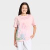 Girls' Wicked Short Sleeve Oversized Front and Back Graphic T-Shirt - Light Pink - 2 of 4