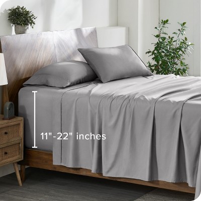 22 Inch Extra Deep Pocket Sheet Set, Double Brushed Microfiber Sheets by Bare Home