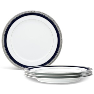 Noritake Crestwood Cobalt Platinum Set of 4 Dinner Plates - 1 of 4