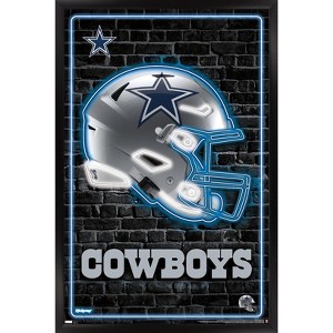 Trends International NFL Dallas Cowboys - Neon Helmet 23 Framed Wall Poster Prints - 1 of 4