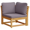 vidaXL Patio Lounge Set - 6 Piece Solid Wood Acacia Furniture with Cushions for Garden, Patio, Deck - Outdoor Seating Modular Design 153.51 Pounds - 3 of 4