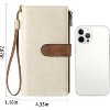 BEAFUP Womens Wallets,Large Capacity Credit Card Holder RFID,Wallet Women Double Zipper Pocket Leather Bifold Ladies Wristlet Clutch Wallet - 3 of 4