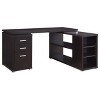 Vynxaria L-Shaped Computer Desk with 3 Drawers & Storage Shelves, Corner Workstation for Home Office - 3 of 4