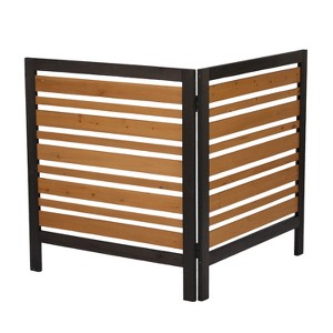 Cesicia 2-Panel Outdoor Air Conditioner Fence Screen, Outside Wood Privacy Fence, Backyard Garden Patio 38" W x 42" H - 1 of 4