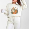 Simply Sage Market Coquette Orange Bow Fall Floral Lightweight Garment Dyed Sweatshirt - 2 of 4
