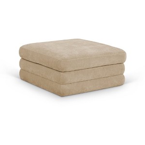 Meridian Furniture,Stellar Chenille Fabric Upholstered Modular Modular Ottoman - 1 of 4