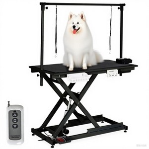 Hydraulic Dog Grooming Table, Pet Grooming Table with Aluminium Overhead Arm, Anti Slip Tabletop for Home and Salon - 1 of 4