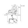 NicBex Adjustable Office Chair with Wheels and Lumbar Support,Ergonomic Computer Chair,Faux Leather Swivel Desk Chair for Adult,Student - 3 of 4