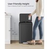 SONGMICS Kitchen Trash Can, 10.5-Gallon (40L) Garbage Can with Lid and Wide Foot Pedal, Soft Close and Stays Open - 3 of 4