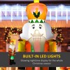 8' Inflatable Christmas Nutcracker Soldier with 4 LED Lights, Blow-Up Outdoor LED Yard Display - 4 of 4